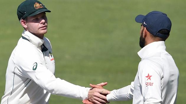 Steve Smith’s Australia were written off by several pundits before they arrived in India for the four-Test series. However, the visitors have given a tough time to Virat Kohli’s india in the first three Tests.(PTI)