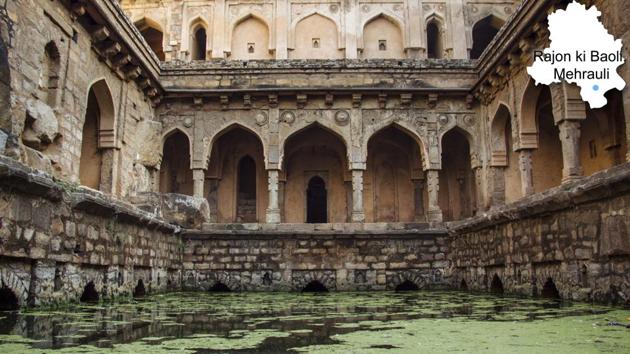 Rajon ki Baoli. With heavy pollution, construction in catchment areas and encroachment, most of the water bodies that were part of Delhiites’ lives till the 1990s are now history. (Vageesh Lall/HT photo) Rajon ki Baoli. With heavy pollution, construction in catchment areas and encroachment, most of the water bodies that were part of Delhiites’ lives till the 1990s are now history. (Vageesh Lall/HT photo)