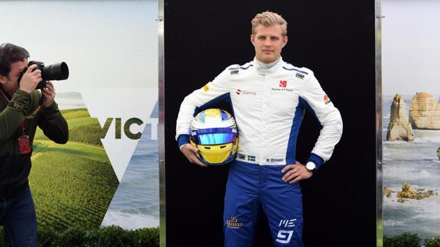 Sauber F1 team’s Swedish driver Marcus Ericsson got the dapper driver of the photoshoot award (just kidding). (AFP) Sauber F1 team’s Swedish driver Marcus Ericsson got the dapper driver of the photoshoot award (just kidding). (AFP)