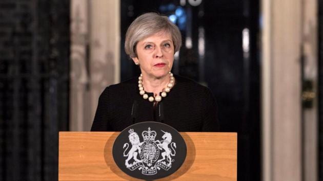 After being briefed about the attack in an emergency meeting, UK PM Theresa May chose strong words to condemn the attack. (REUTERS) After being briefed about the attack in an emergency meeting, UK PM Theresa May chose strong words to condemn the attack. (REUTERS)