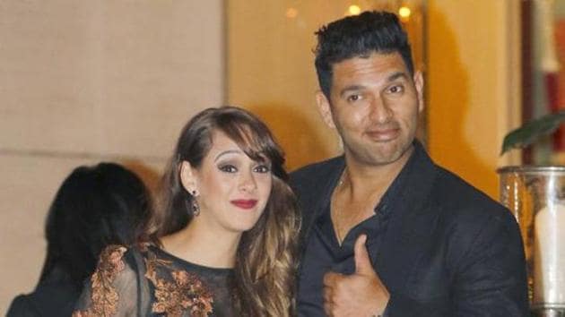 Yuvraj Singh and wife Hazel Keech may be wild card entrants in the eighth season of Nach Baliye.(Yogen Shah)