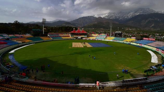 A view of HPCA Stadium in Dharamsala ahead of the fourth India vs Australia Test. (PTI)