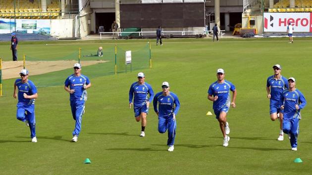 Australian cricket team during a practice session ahead of the 4th test match against India. (PTI)