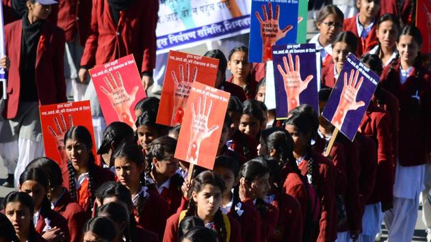 Students take part in an AIDS awareness rally, Shimla, December 13(Deepak Sansta / Hindustan Times) Students take part in an AIDS awareness rally, Shimla, December 13(Deepak Sansta / Hindustan Times)