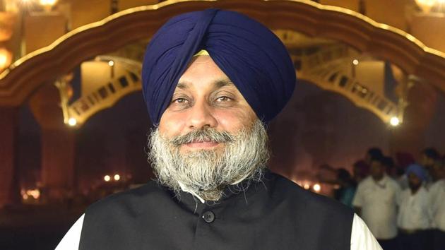 Former Punjab deputy chief minister Sukhbir Singh Badal.(HT File Photo)