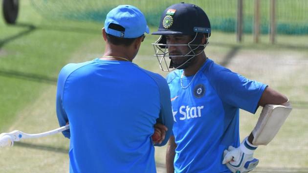 India coach Anil Kumble talks with batsman Cheteshwar Pujara (R) during a training session in Dharamsala. (AFP) India coach Anil Kumble talks with batsman Cheteshwar Pujara (R) during a training session in Dharamsala. (AFP)