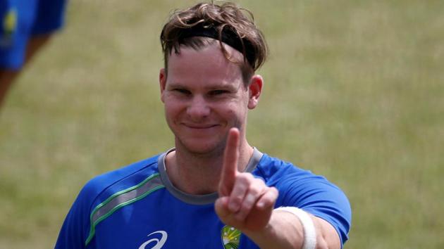 Australia's captain Steven Smith attends a practice session in Dharamsala. (REUTERS) 