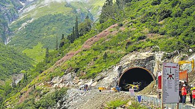 The strategic 8.9-km-long Rohtang tunnel is already running two years behind the schedule. (HT File photo) The strategic 8.9-km-long Rohtang tunnel is already running two years behind the schedule. (HT File photo)