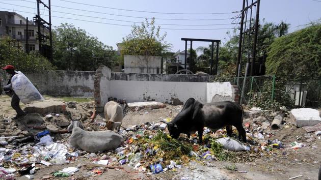 Residents said their complaints on issues of encroachment, sanitation and traffic congestion are still not taken seriously. (Sunil Ghosh/HT Photo) Residents said their complaints on issues of encroachment, sanitation and traffic congestion are still not taken seriously. (Sunil Ghosh/HT Photo)