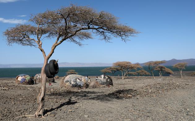 A Turkana tribes village is seen near Loiyangalani. (Goran Tomasevic / Reuters) A Turkana tribes village is seen near Loiyangalani. (Goran Tomasevic / Reuters)