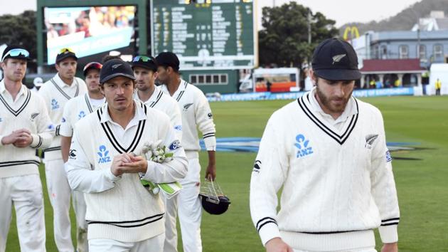 New Zealand cricket team captain Kane Williamson have to lead his side to a victoryin Hamilton to level the series with South Africa cricket team. Catch Day 1 live cricket score of New Zealand vs South Africa third Test here.(AP)