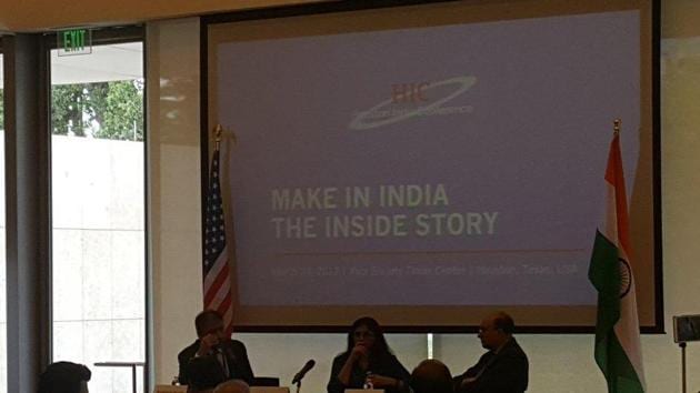 Houston India Conference, hosted by Asia Society Texas Center began on March 23 with the theme of ‘Make in India- The Inside Story’.(Twitter/ Dhruva Jaishankar)