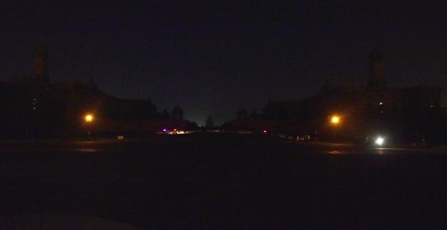 North and South block during the Earth Hour.