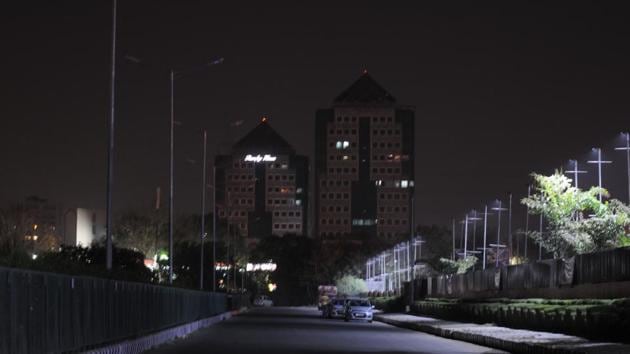 Gurgaon highrises switched off their lights from 8.30pm to 9.30pm on Saturday as part of Earth Hour, a global initiative to promote energy conservation by turning off all non-essential lights and appliances. (Parveen Kumar/HT Photo) Gurgaon highrises switched off their lights from 8.30pm to 9.30pm on Saturday as part of Earth Hour, a global initiative to promote energy conservation by turning off all non-essential lights and appliances. (Parveen Kumar/HT Photo)
