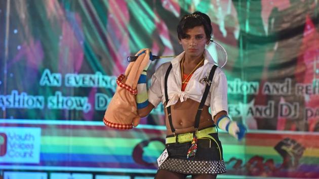 A participant strikes a pose. (Pratham Gokhale/HT Photo) 