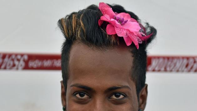 It’s a good hair day for this participant. (Pratham Gokhale/HT Photo) 