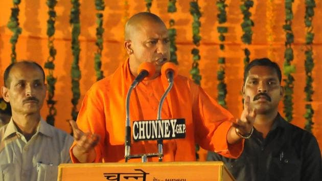 Uttar Pradesh chief minister Yogi Adityanath addressing the crowd at Maharana pratap ground in Gorakhpur, March 25, 2017.(Deepak Gupta / HT Photo) Uttar Pradesh chief minister Yogi Adityanath addressing the crowd at Maharana pratap ground in Gorakhpur, March 25, 2017.(Deepak Gupta / HT Photo)
