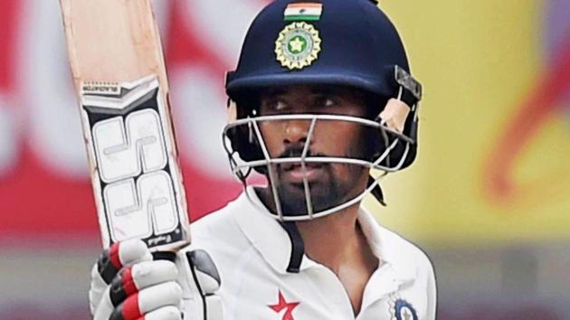 Wriddhiman Saha became the fourth Indian wicket-keeper to score 1000 runs in Test cricket.(PTI)