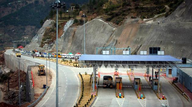 Located at an altitude of 1200 metres above sea level, the tunnel recently saw sucessful formal trial runs. (Ht Photo) Located at an altitude of 1200 metres above sea level, the tunnel recently saw sucessful formal trial runs. (Ht Photo)