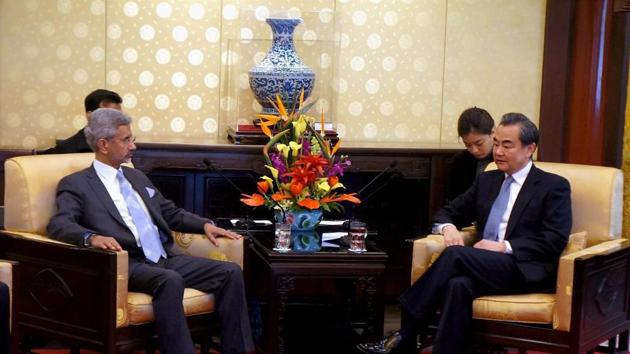 Foreign secretary S Jaishankar holding talks with Chinese foreign minister Wang Yi in Beijing ahead of the strategic dialogue on February 22. (PTI Photo) Foreign secretary S Jaishankar holding talks with Chinese foreign minister Wang Yi in Beijing ahead of the strategic dialogue on February 22. (PTI Photo)