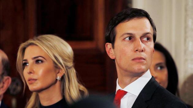 Ivanka Trump and her husband Jared Kushner watch as German Chancellor Angela Merkel and US President Donald Trump hold a joint news conference in the East Room of the White House in Washington, March 17, 2017.(REUTERS) Ivanka Trump and her husband Jared Kushner watch as German Chancellor Angela Merkel and US President Donald Trump hold a joint news conference in the East Room of the White House in Washington, March 17, 2017.(REUTERS)