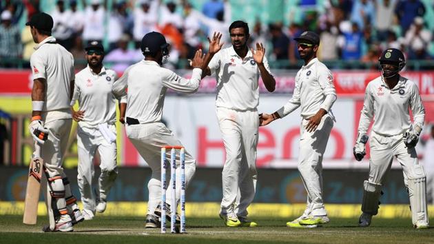 Ravichandran Ashwin also took three wickets as Australia were all out for 137. (AFP) Ravichandran Ashwin also took three wickets as Australia were all out for 137. (AFP)