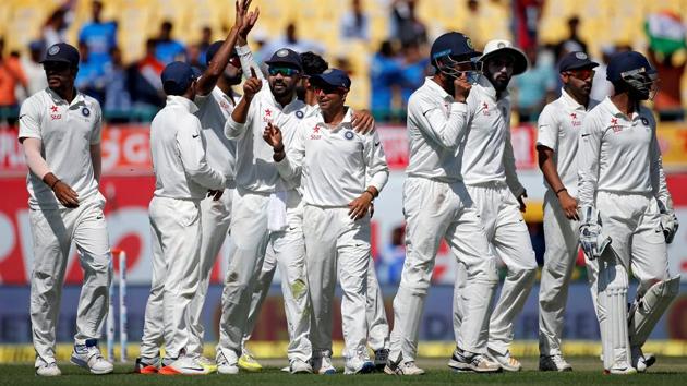 India (332, 19/0) need just 87 runs to win against Australia (300, 137) in the fourth and final Test in Dharamsala and reclaim the Border-Gavaskar Trophy. (REUTERS) India (332, 19/0) need just 87 runs to win against Australia (300, 137) in the fourth and final Test in Dharamsala and reclaim the Border-Gavaskar Trophy. (REUTERS)