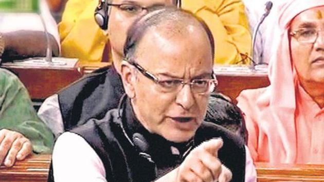 Finance Minister Arun Jaitley in Lok Sabha (HT photo) Finance Minister Arun Jaitley in Lok Sabha (HT photo)