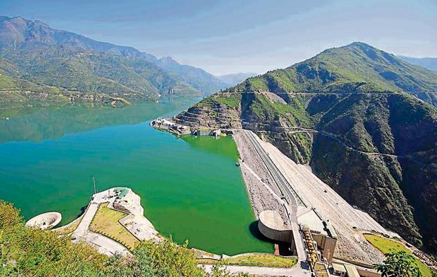 A view of Tehri Dam that is the highest water reservoir of India.(HT Photo)