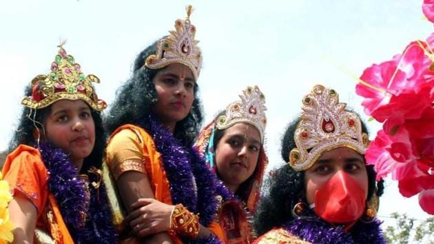 Ram Navami celebrations in North India. The Sangh Parivar has planned elaborate celebrations in Bengal for the first time.(HT Photo) Ram Navami celebrations in North India. The Sangh Parivar has planned elaborate celebrations in Bengal for the first time.(HT Photo)