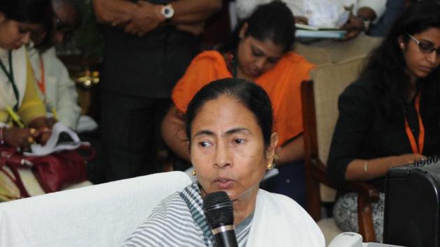 Chief minister Mamata Banerjee expressed concern over the situation in Uttar Pradesh after the crackdown on illegal abattoirs. (Subhankar Chakraborty) Chief minister Mamata Banerjee expressed concern over the situation in Uttar Pradesh after the crackdown on illegal abattoirs. (Subhankar Chakraborty)