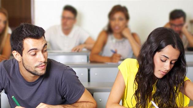 The UP board’s Class 10 English examination has been canceled at two centres in Mathura district due to “mass cheating”, a senior official said. (Shutterstock/Representative image)