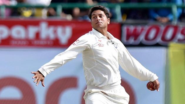 Kuldeep Yadav tormented Australia on the first day of the Dharamsala Test, picking four wickets in the lead up to India’s eight-wicket win in the match, while helped the hosts seal a 2-1 series win.(PTI)