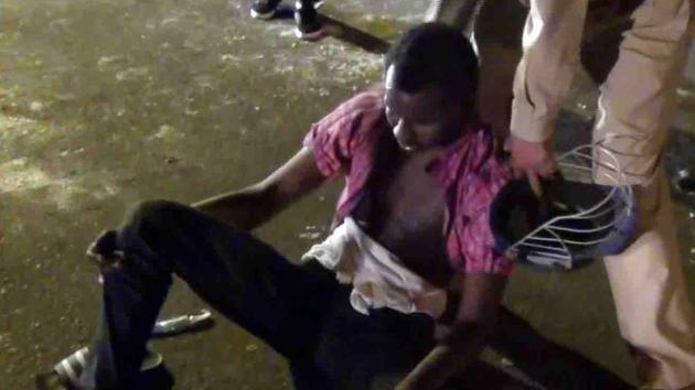 Several Africans were assaulted in Greater Noida on Monday as people from a protest march attacked black foreigners in the area. (HT Photo) Several Africans were assaulted in Greater Noida on Monday as people from a protest march attacked black foreigners in the area. (HT Photo)
