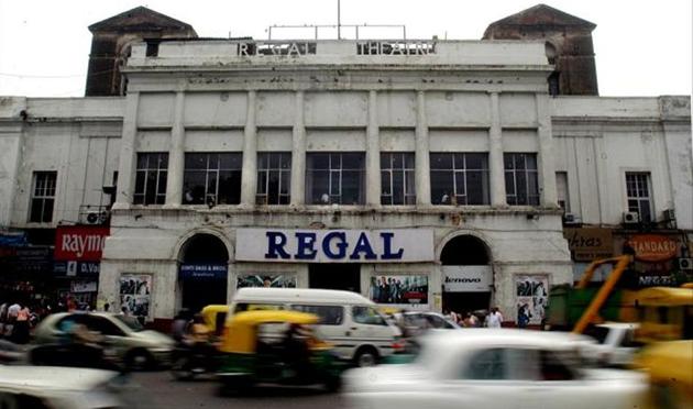 Built in 1932, Regal cinema in Connaught Place was said to be a favourite of late actor Raj Kapoor. The owners are now trying to build a multiplex in its place.(Vipin Kumar/HT Photo)