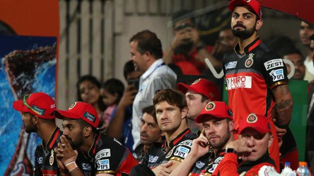 Royal Challengers Bangalore captain Virat Kohli looks on in the final over as Sunrisers Hyderabad look to beat Royal Challengers Bangalore during the final of 2016 IPL final at Chinnaswamy Stadium in Bangalore on May 29.(BCCI)