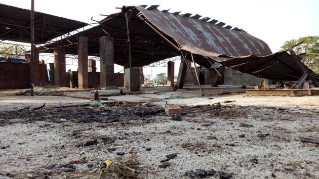 The slaughterhouse at Motijheel in Lucknow.(HT Photo) The slaughterhouse at Motijheel in Lucknow.(HT Photo)