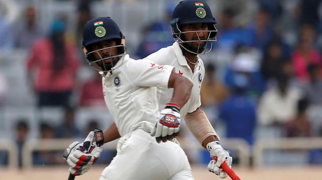 Wriddhiman Saha stitched a 199-run seventh-wicket stand with Cheteshwar Pujara in the Ranchi Test against Australia.(REUTERS)