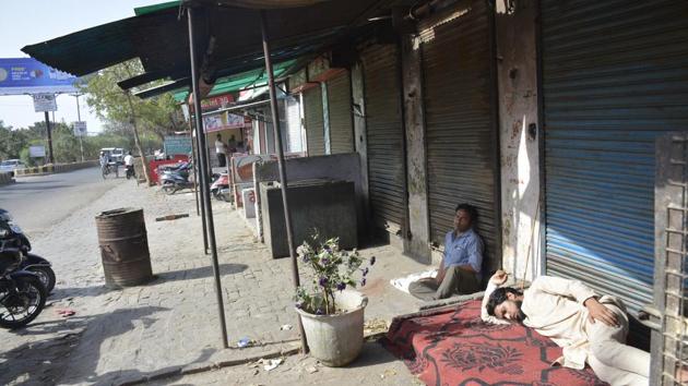 The meat shops were closed following the strike against the government’s crackdown on slaughterhouses in Ghaziabad. (Sakib Ali /Hindustan Times) The meat shops were closed following the strike against the government’s crackdown on slaughterhouses in Ghaziabad. (Sakib Ali /Hindustan Times)