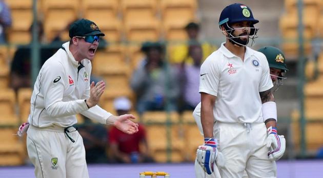 The acrimony between Australia captain Steven Smith and India captain Virat Kohli was palpable throughout the series. India won the four-Test series 2-1 to win back the Border-Gavaskar Trophy.(PTI)