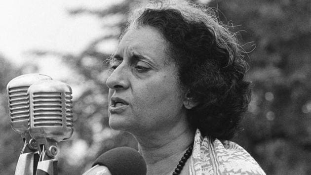 Prime Minister Indira Gandhi declares India to be in a state of emergency in 1975. The consequences of that decision may still be unfolding in Indian politics.(Bettmann Archive)