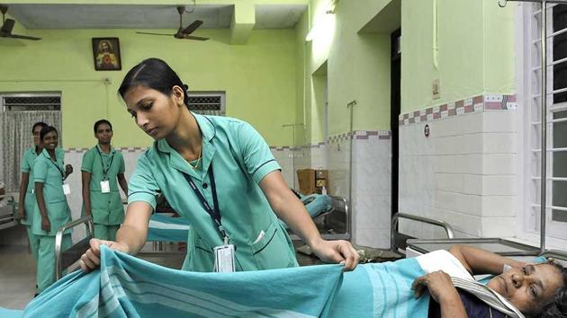 The firm had recruited hundreds of nurses in the past one year after collecting Rs 19.50 lakh as fee from each of them. (HT File Photo) The firm had recruited hundreds of nurses in the past one year after collecting Rs 19.50 lakh as fee from each of them. (HT File Photo)