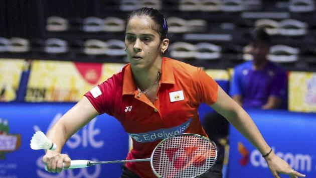 Saina Nehwal eased to a 21-10, 21-17 win over Hsin Chia Lee to advance to the second round of the Indian Open on Wednesday.(AP)