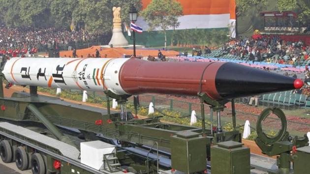 Agni 4 missile seen during the full dress rehearsal for the Republic Day Parade, New Delhi. (File Photo)(Reuters) Agni 4 missile seen during the full dress rehearsal for the Republic Day Parade, New Delhi. (File Photo)(Reuters)