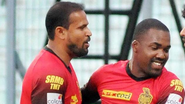 Yusuf Pathan (left) can destroy any opposition single-handedly on his day. (PTI)