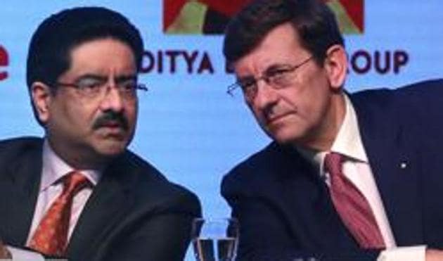 Aditya Birla Group chairman, Kumar Mangalam Birla, left, talks with Vodafone Group CEO Vittorio Colao, during a press conference in Mumbai. British telecom company Vodafone's Indian unit has announced a merger with Idea Cellular, creating the country's largest telecom operator with nearly 400 million customers.(AP) Aditya Birla Group chairman, Kumar Mangalam Birla, left, talks with Vodafone Group CEO Vittorio Colao, during a press conference in Mumbai. British telecom company Vodafone's Indian unit has announced a merger with Idea Cellular, creating the country's largest telecom operator with nearly 400 million customers.(AP)