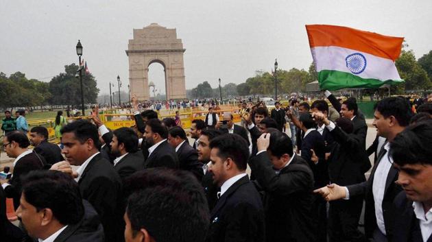 Lawyers in Delhi will abstain from work on Friday to protest against a proposed bill that bars advocates from going on strike. (PTI File Photo) Lawyers in Delhi will abstain from work on Friday to protest against a proposed bill that bars advocates from going on strike. (PTI File Photo)