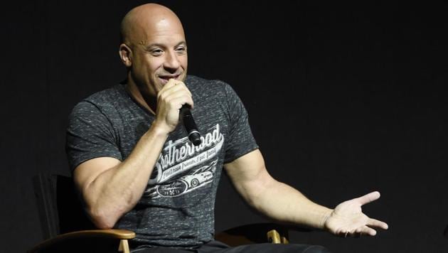 Vin Diesel discusses he Fate of the Furious during the Universal Pictures presentation at CinemaCon 2017.(Chris Pizzello/Invision/AP) Vin Diesel discusses he Fate of the Furious during the Universal Pictures presentation at CinemaCon 2017.(Chris Pizzello/Invision/AP)