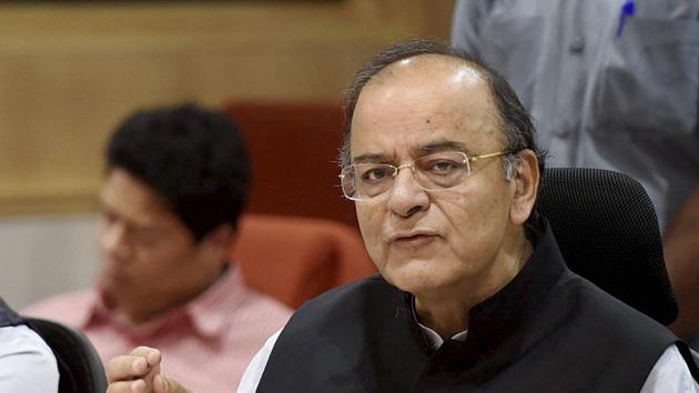 Union minister for finance Arun Jaitley introduced the bill for amendment to provide a level playing field to the domestic industry.(PTI Photo)