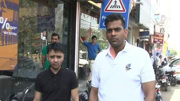 Two of the four persons who were attacked by bouncers of The Wine Company. Two of the four persons who were attacked by bouncers of The Wine Company.
